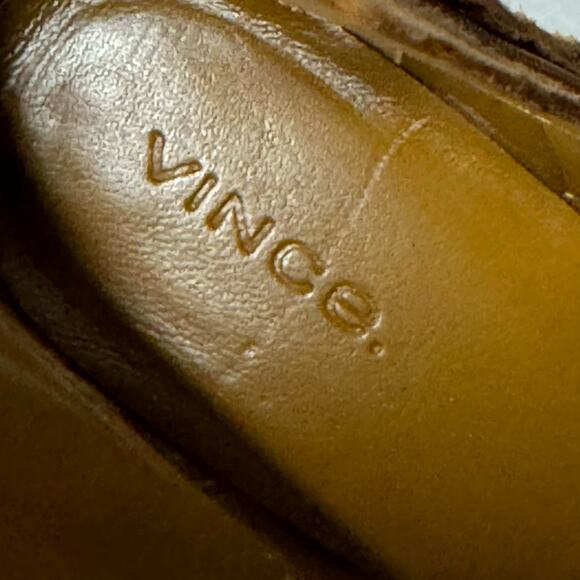 Vince Womens Hilda Low Heel Leather Suede Ankle Boots Light Fawn Tan Size 6 NWOB - Picture 8 of 10